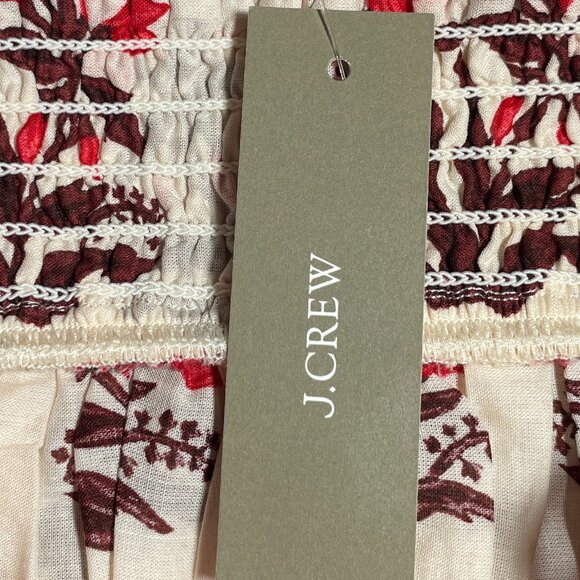 Flawed J. Crew Cotton Voile Midi Dress in Block Print Womens S Floral Item CI679 - Picture 12 of 16